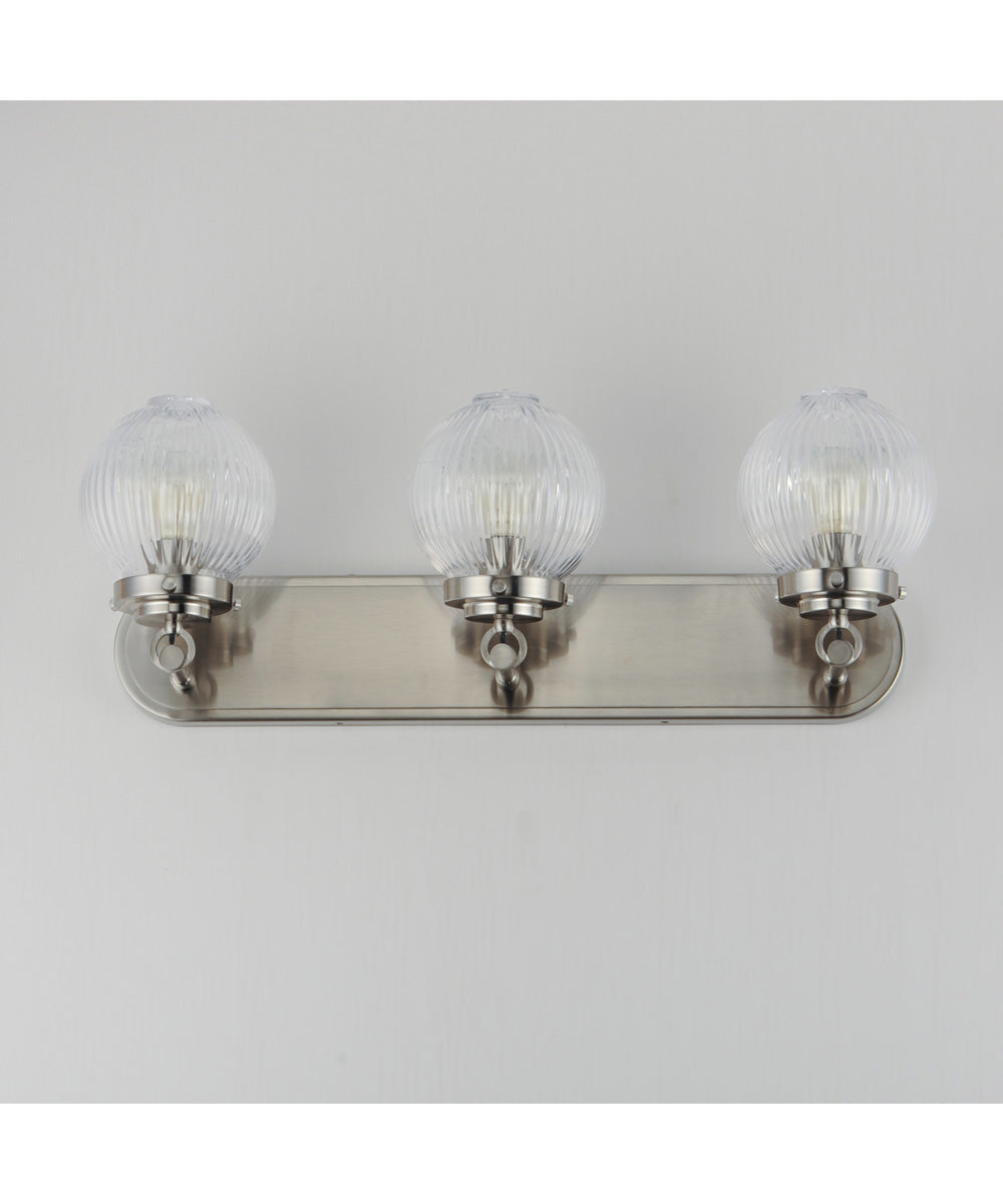 Kasbah 3-Light Bath Vanity Satin Nickel