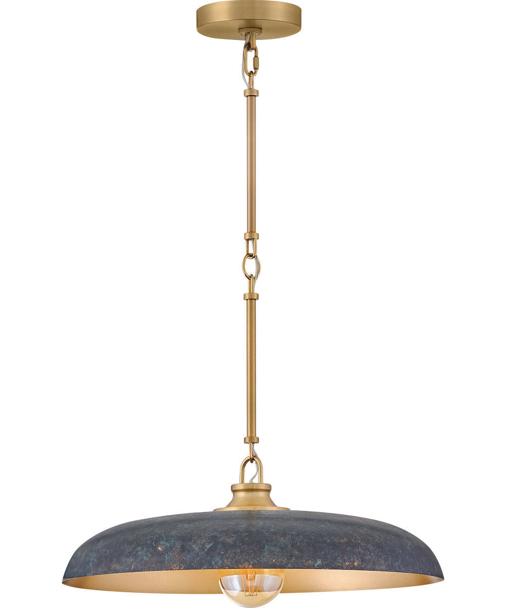 Sadie 1-Light Medium Dome Pendant in Lacquered Brass