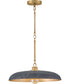 Sadie 1-Light Medium Dome Pendant in Lacquered Brass