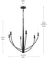 Jheni 6-Light Chandelier Matte Black
