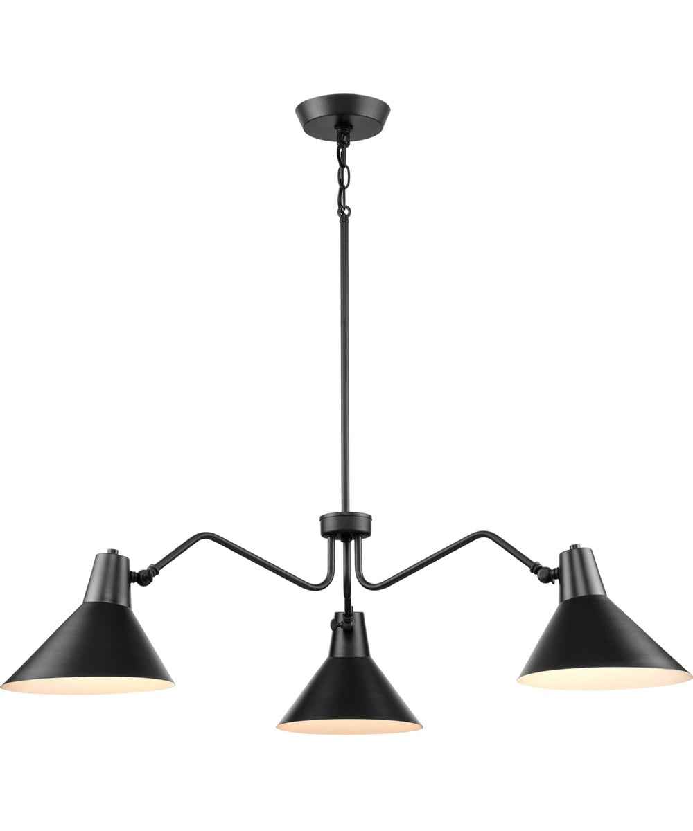 Trimble 3-Light Chandelier Matte Black