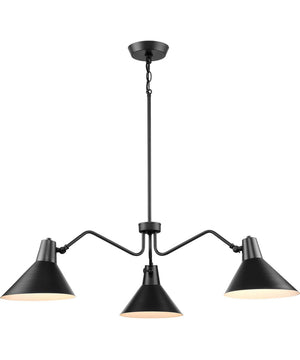 Trimble 3-Light Chandelier Matte Black