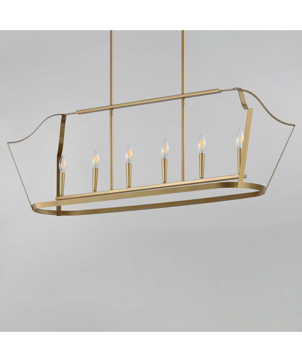 Arden 6-Light Linear Pendant Natural