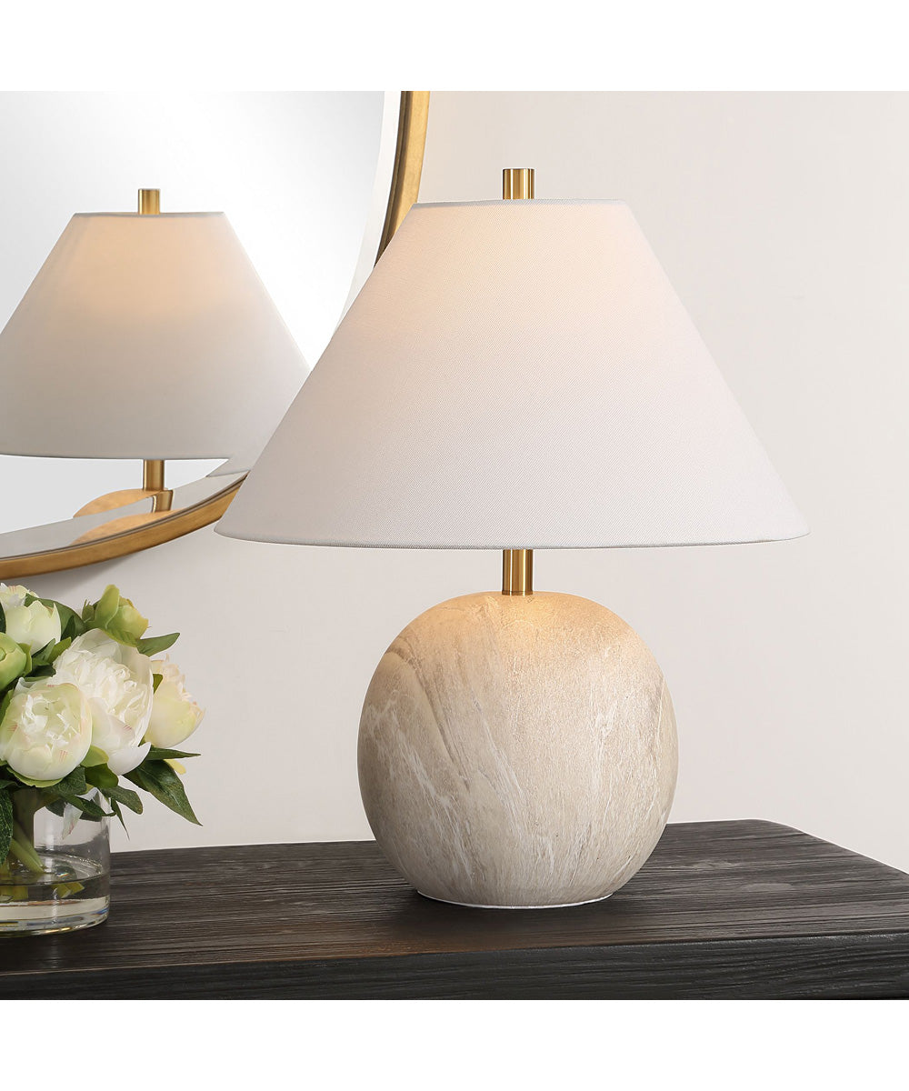 Table Lamp Ceramic with Watermarbling and Soft Gold Accents