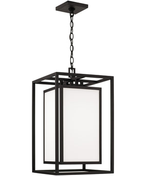 Aiden 1-Light Outdoor Hanging-Lantern Black