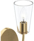 Jheni 1-Light Wall Sconce with Clear Glass Shades Brushed Gold