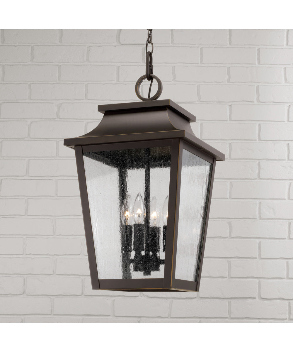 Chandler 4-Light Outdoor Hanging-Lantern Oiled Bronze