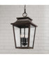Chandler 4-Light Outdoor Hanging-Lantern Oiled Bronze