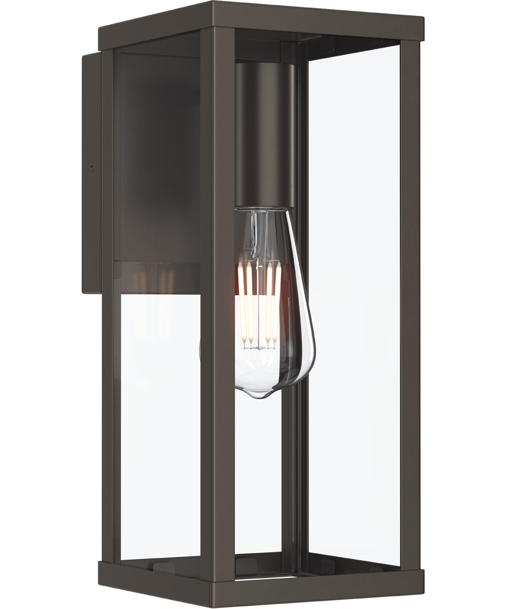 Ryle 1-Light Medium Wall Lantern with Clear Glass Panels Antique Bronze