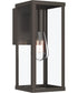 Ryle 1-Light Medium Wall Lantern with Clear Glass Panels Antique Bronze