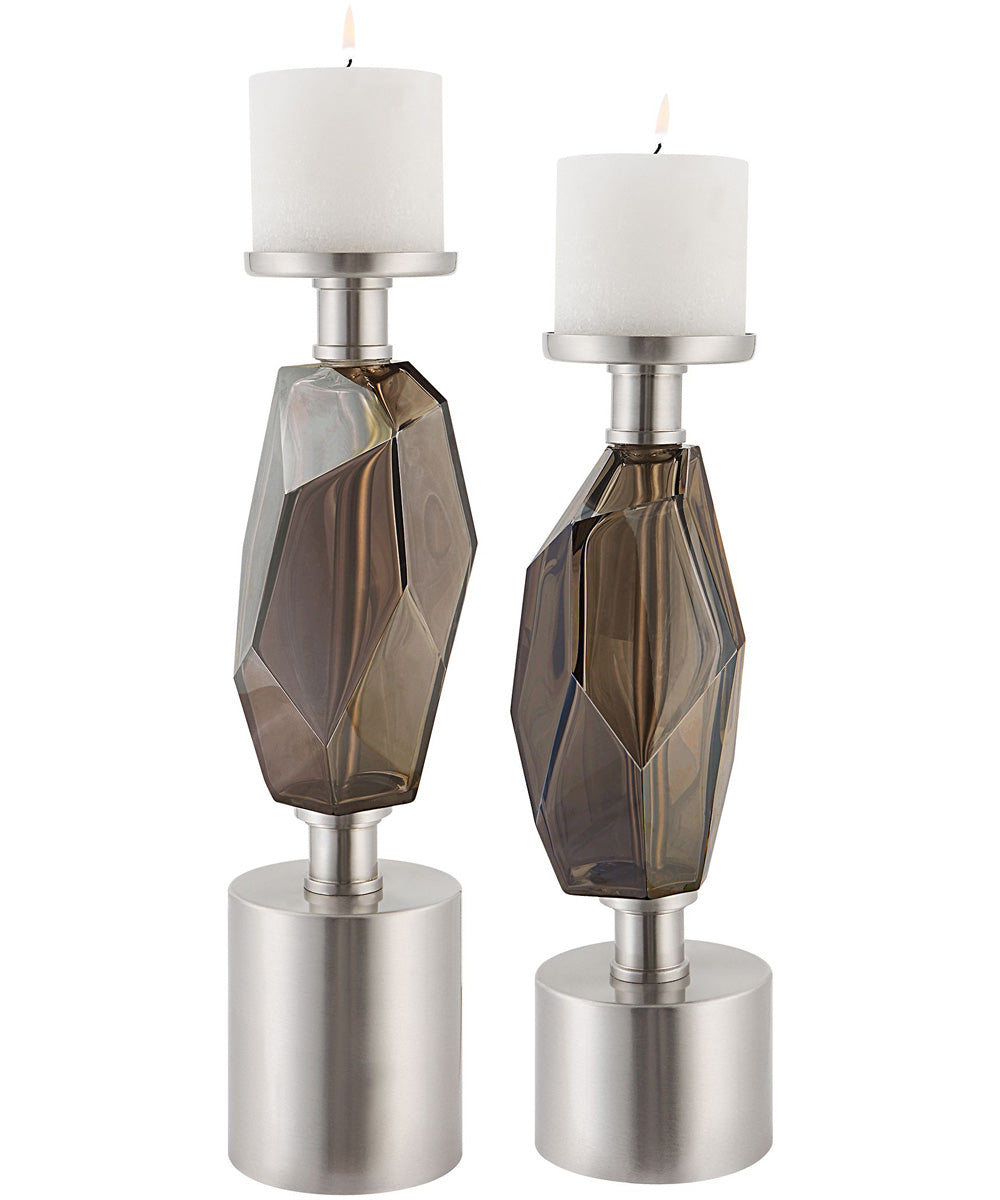 Ore Candleholders, Set of 2