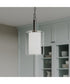 Mack 1-Light Pendant with Layered Glass Shade Matte Black