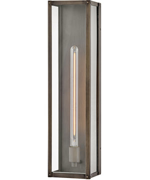 Max 1-Light Large Wall Mount Lantern in Burnished Bronze