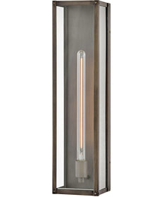 Max 1-Light Large Wall Mount Lantern in Burnished Bronze