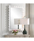 Haya White Scalloped Mirror
