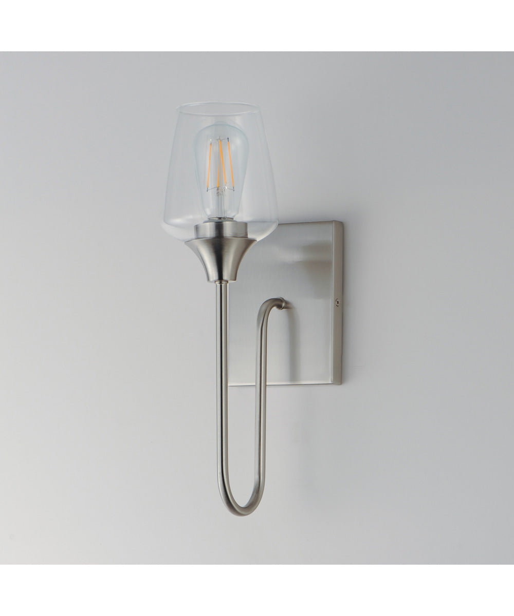 Goblet 1-Light Wall Sconce Satin Nickel