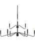 Pilar Two-Tier 9-Light Chandelier Matte Black