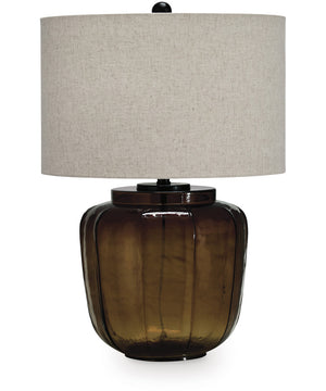 Bainmore Glass Table Lamp Amber