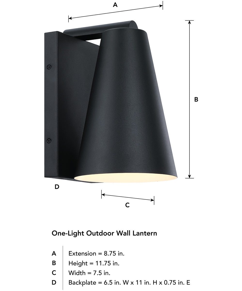 Cedar Mist Outdoor Wall Sconce Black