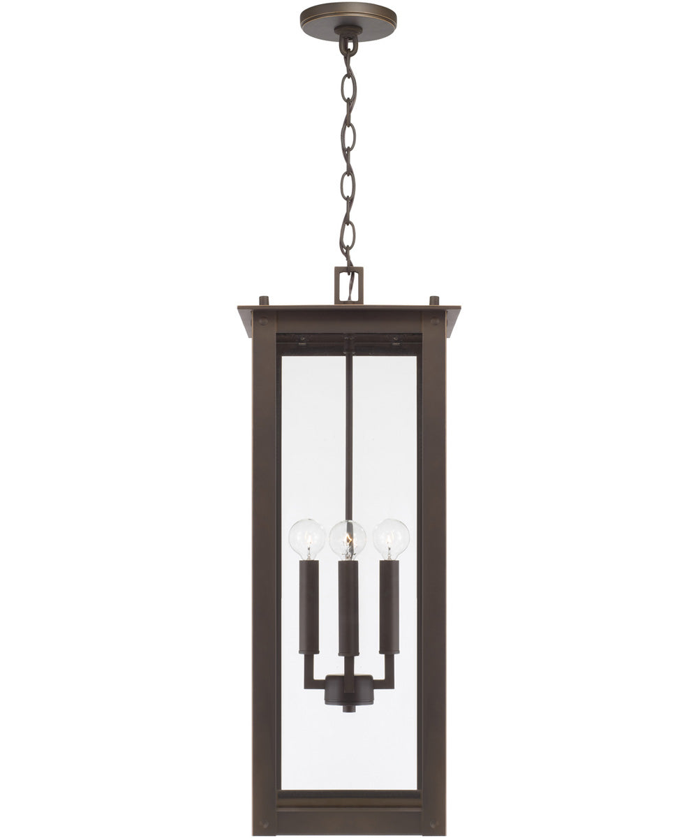 Hunt 4-Light Outdoor Hanging-Lantern Oiled Bronze