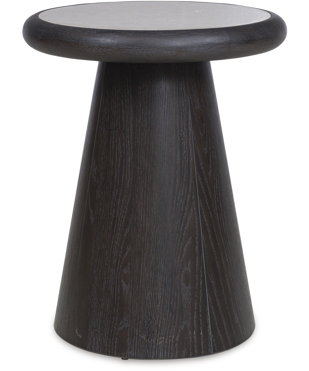 Bracken Round End Table French Black