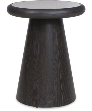 Bracken Round End Table French Black