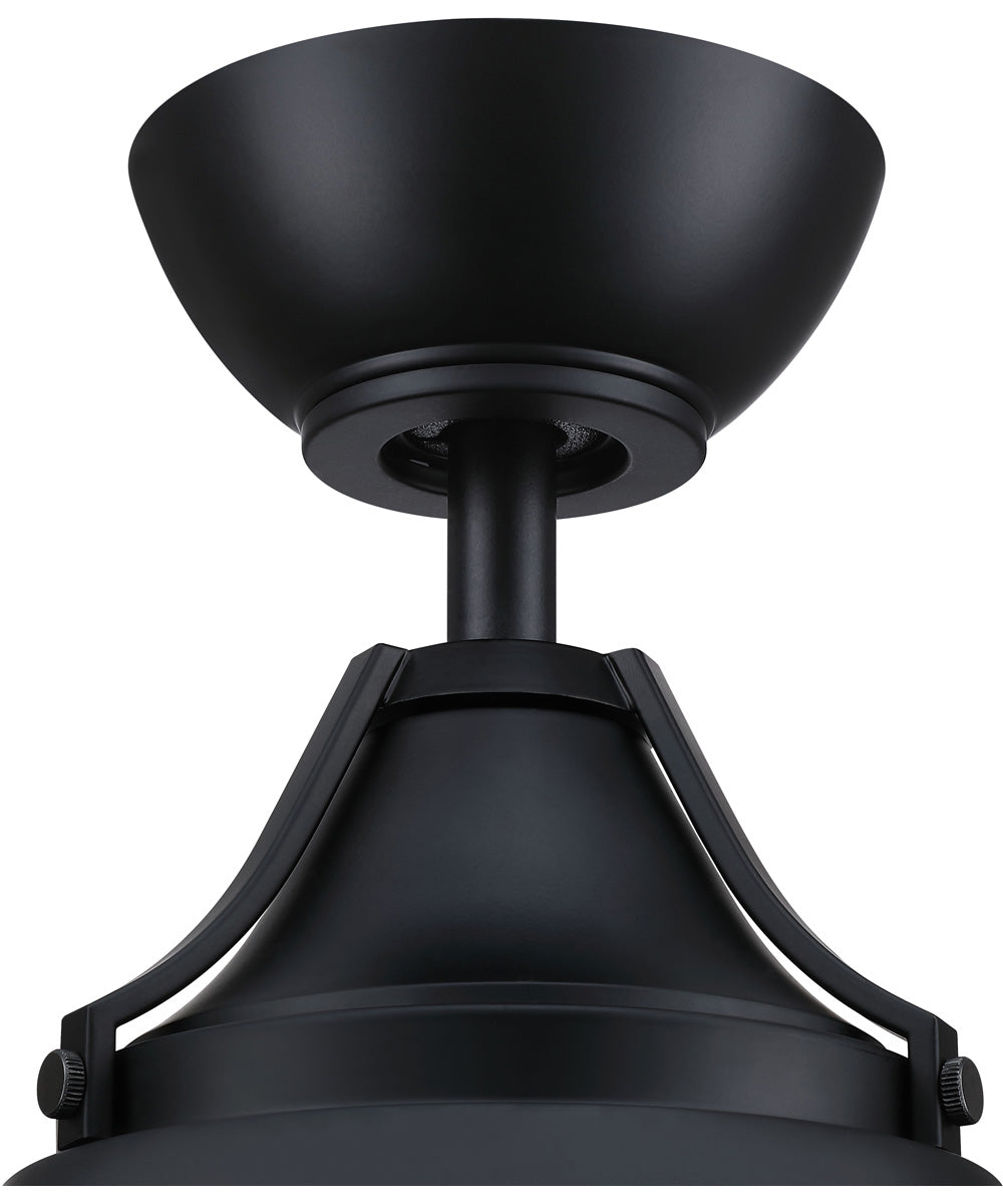 Union 42 Hidden Blades 1-Light Fan Flat Black