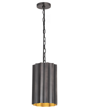 Allegra 1-Light Mini Pendant Gunmetal / Gold
