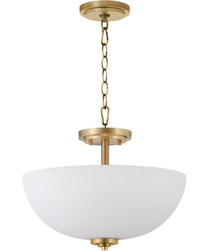 Adams 3-light Dual Mount Light Fixture Aged Brass