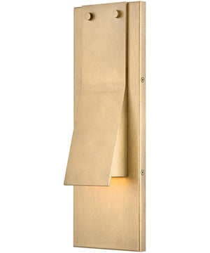 Fold LED-Light Medium Wall Mount Lantern in Heritage Brass