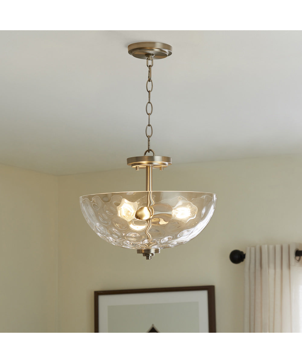 Adams 3-light Dual Mount Light Fixture Satin Nickel