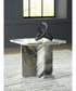 Baretton Accent Cocktail Table Black/White/Taupe