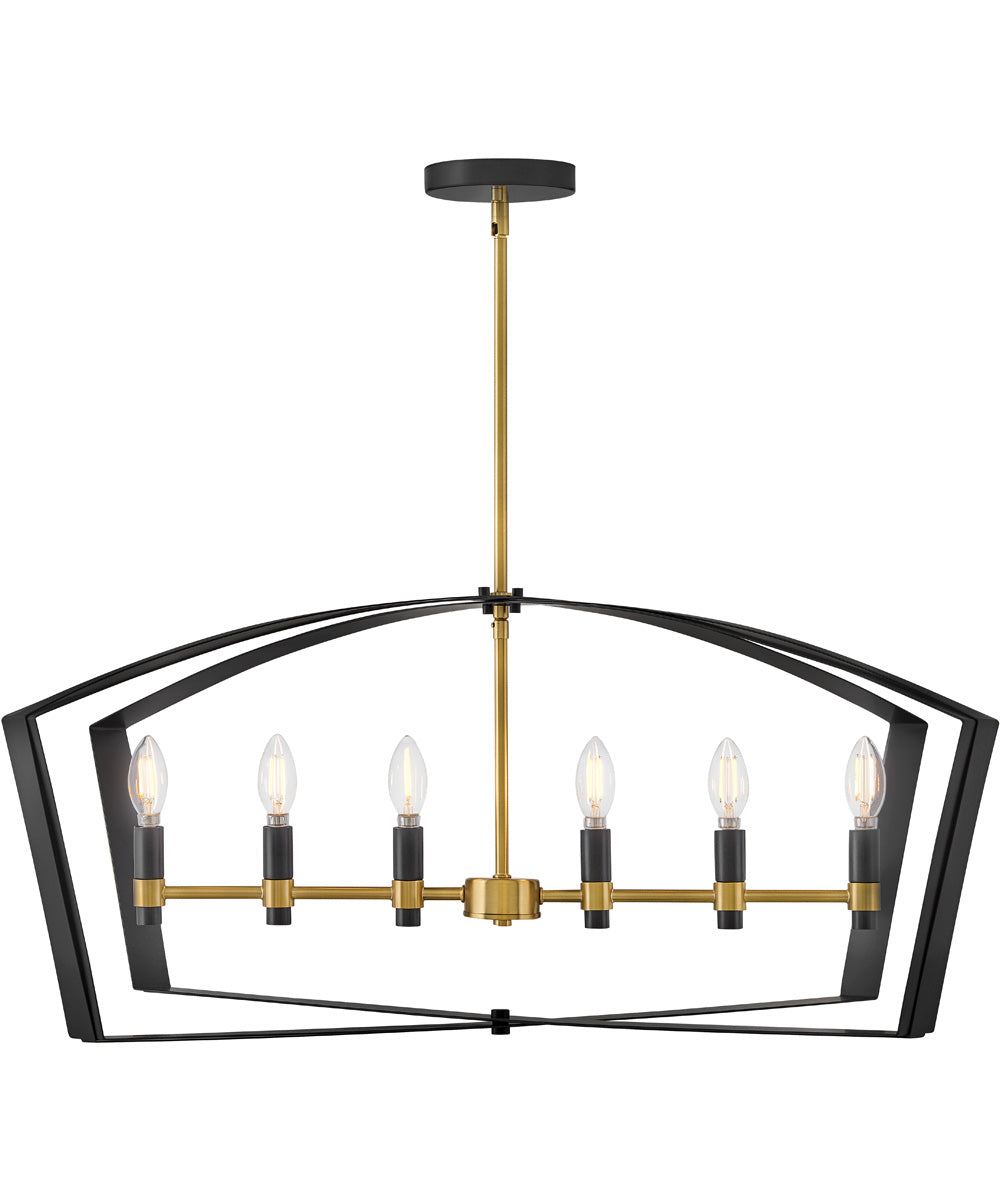 Sammi 6-Light Large Six Light Linear in Black