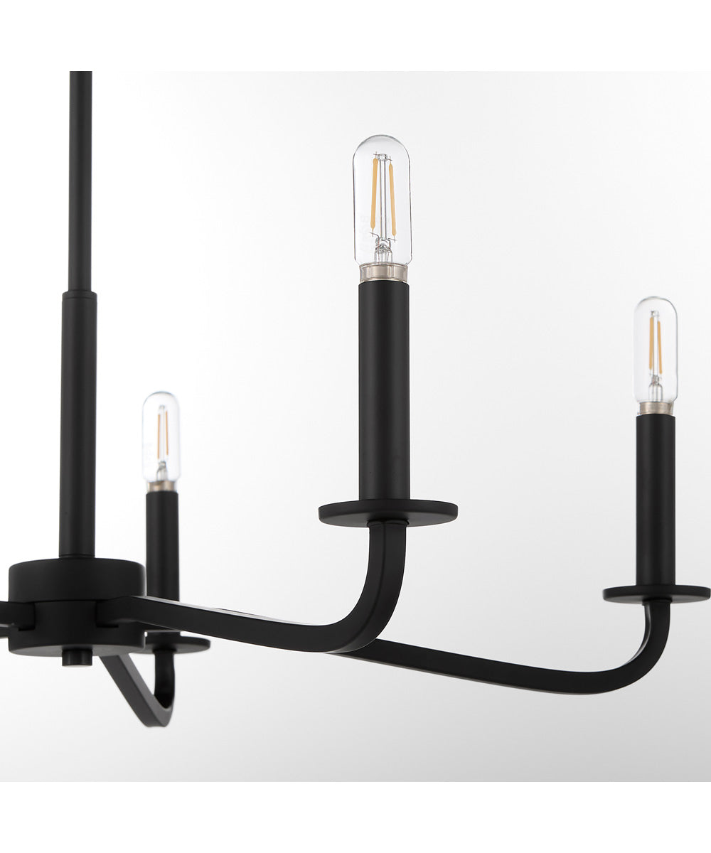 Rutherford 5-light Chandelier Matte Black