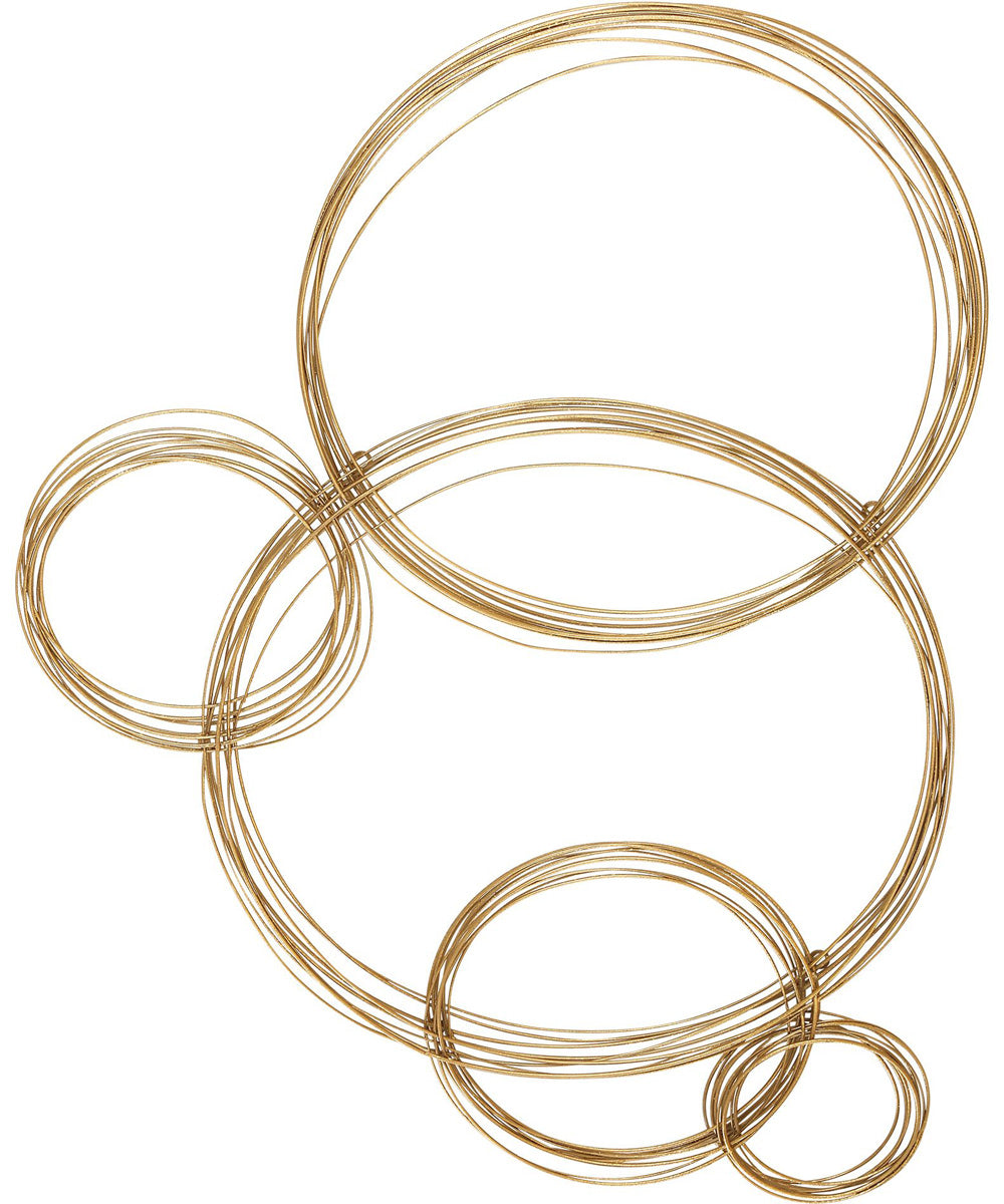 Golden Bubbles Metal Wall Decor