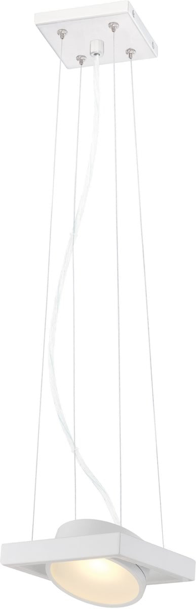 7"W Hawk 1-Light Pendant White