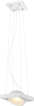 7"W Hawk 1-Light Pendant White