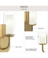 Mack 1-Light Wall Sconce with Layered Glass Shade Brushed Gold