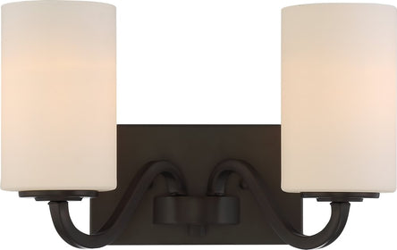 14"W Willow 2-Light Vanity & Wall Forest Bronze