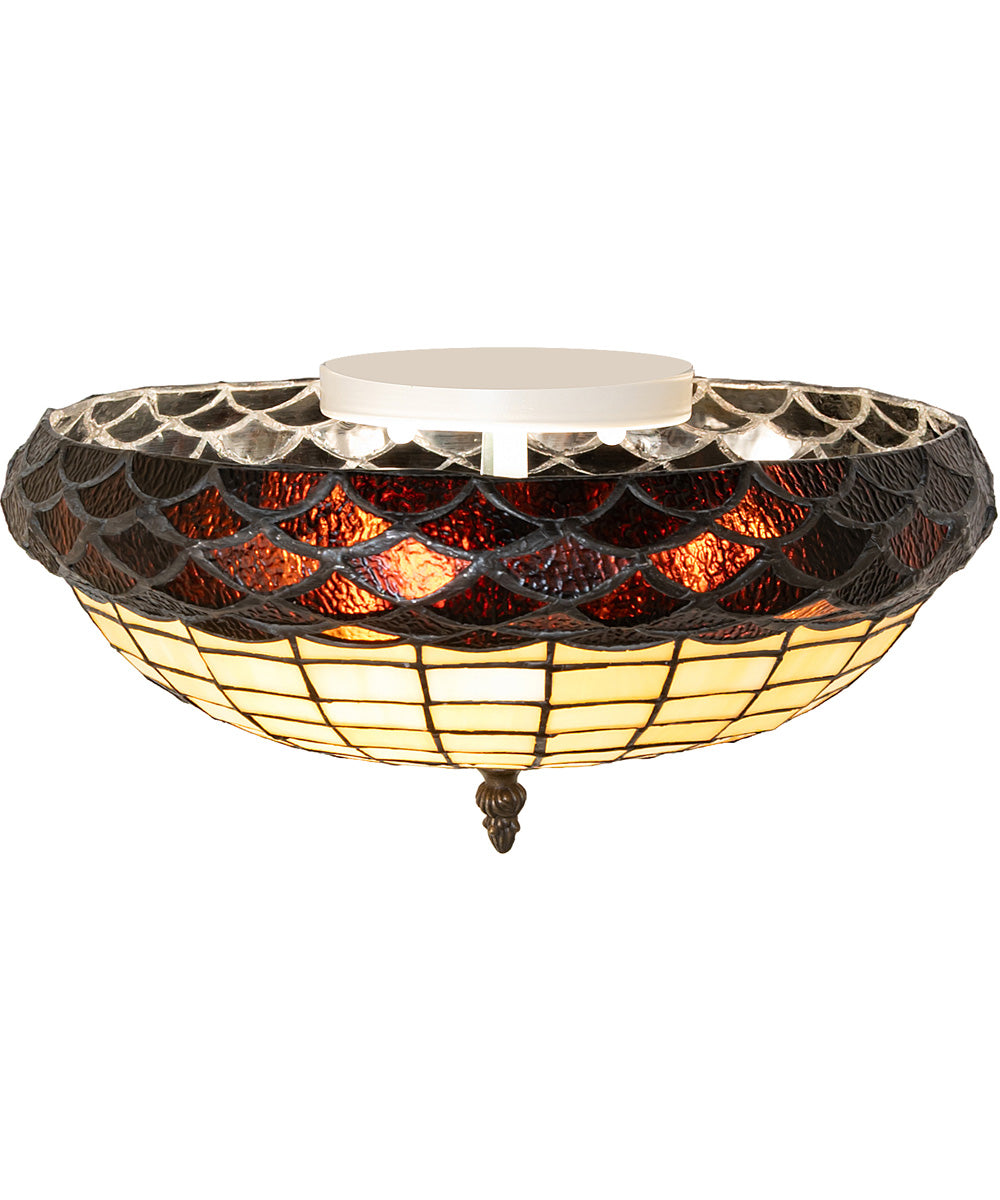 13" Wide Acorn Flush Mount