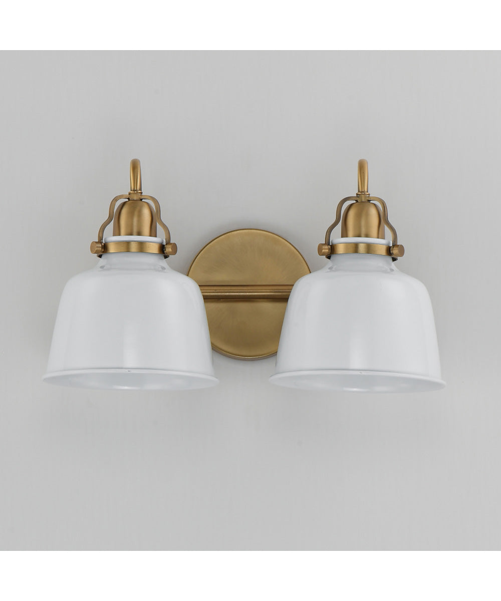 Hollis 2-Light Sconce Natural Aged Brass