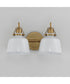Hollis 2-Light Sconce Natural Aged Brass