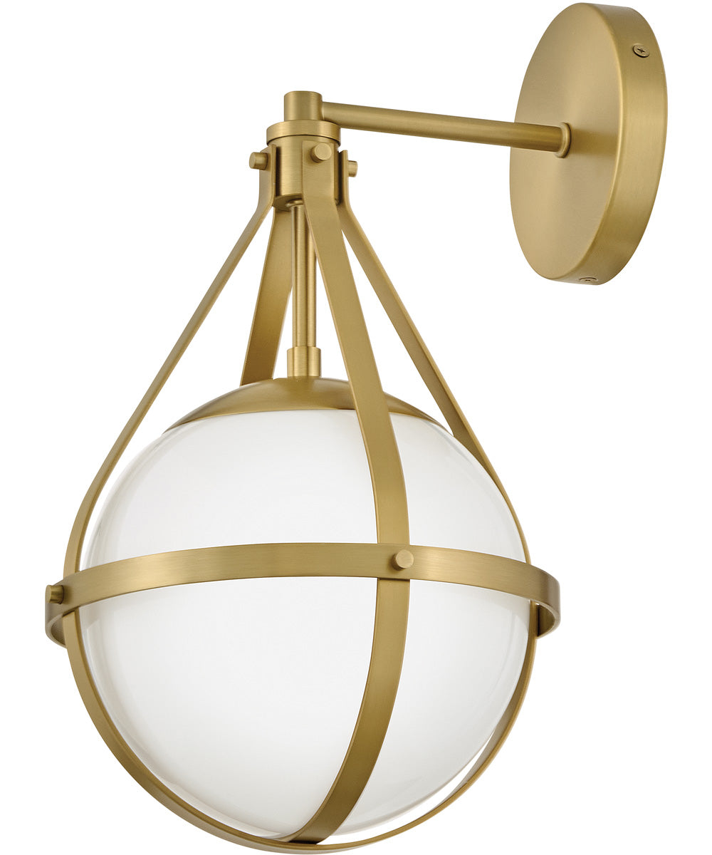 Colby 1-Light Small Single Light Sconce in Lacquered Brass