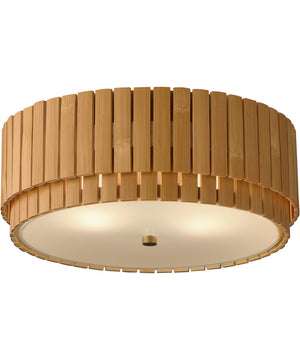 Satori 2-Light Flush Mount Natural Aged Brass