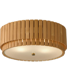 Satori 2-Light Flush Mount Natural Aged Brass