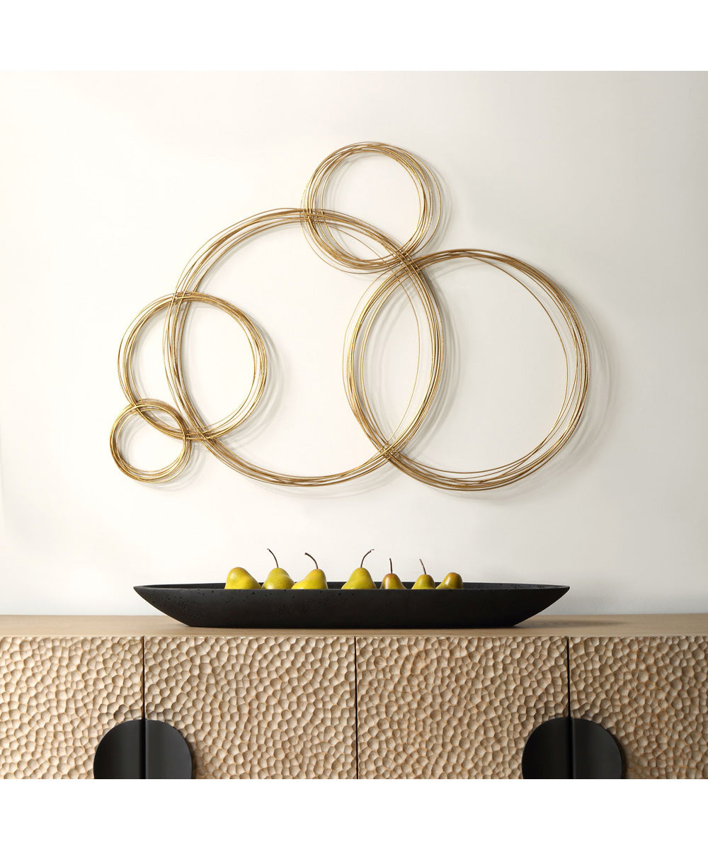 Golden Bubbles Metal Wall Decor
