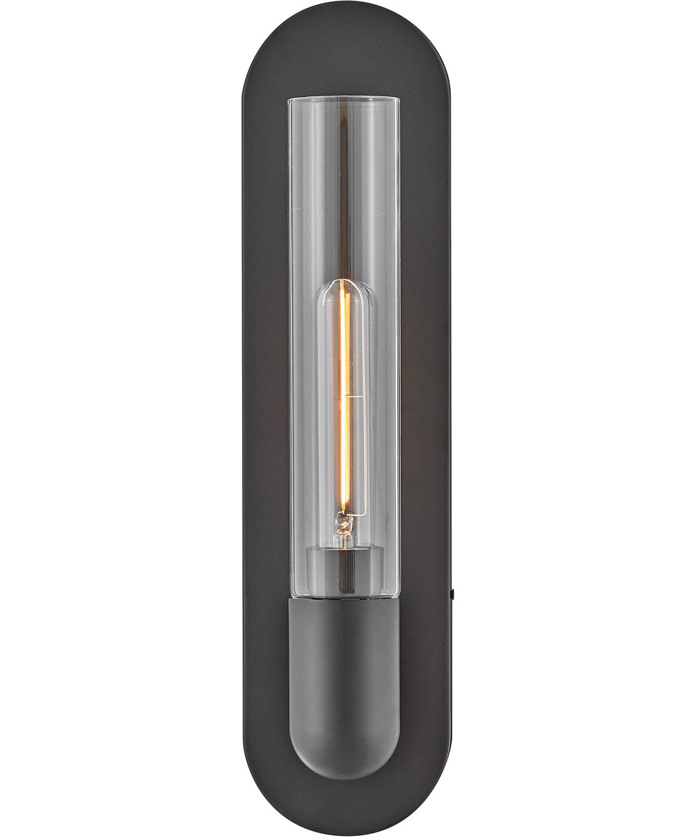 Tully 1-Light Medium Single Light Sconce in Black