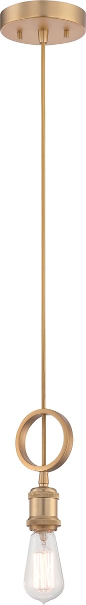 5"W Paxton 1-Light Pendant Natural Brass