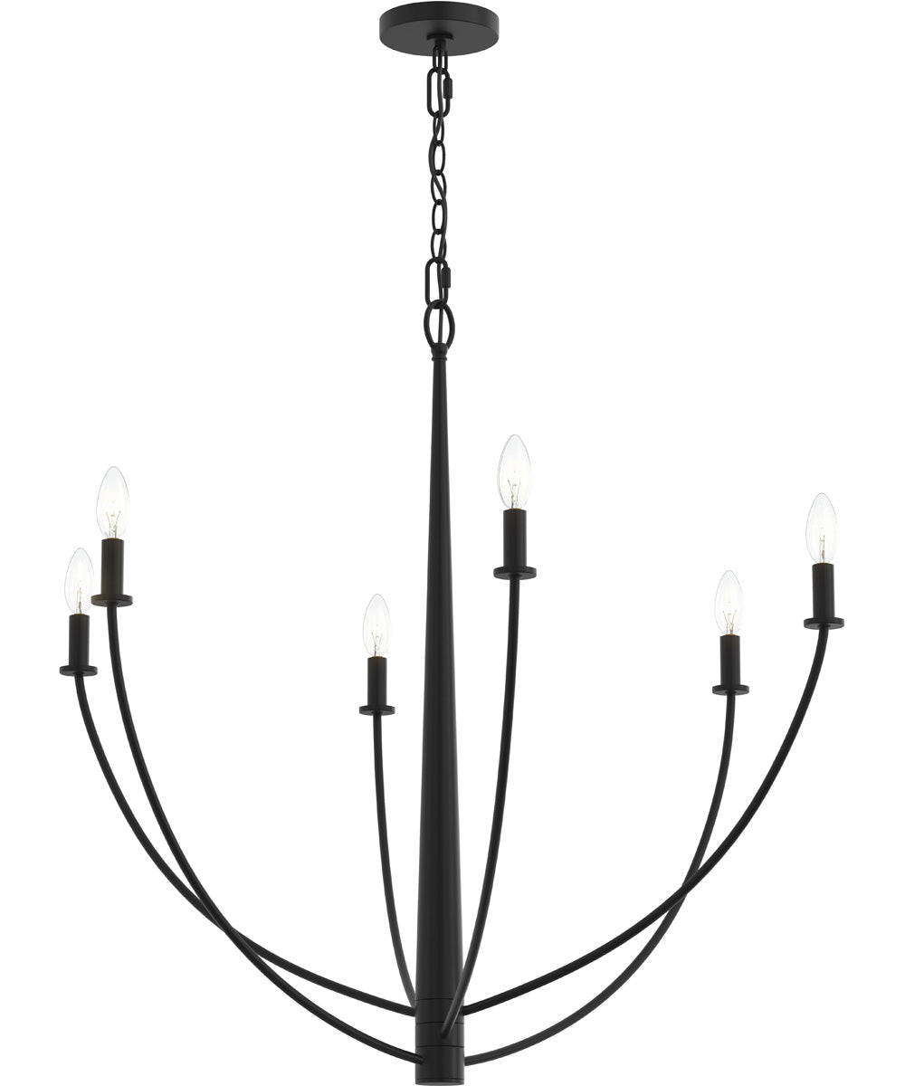Jheni 6-Light Large Chandelier Matte Black
