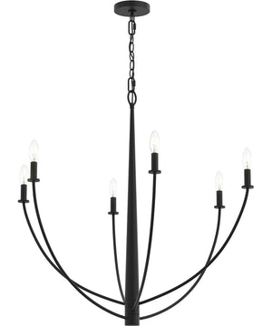 Jheni 6-Light Large Chandelier Matte Black